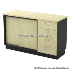 T-YSP7124 COMBINATION LOW CABINET (SLIDING DOOR + FIXED PEDESTAL 4D)